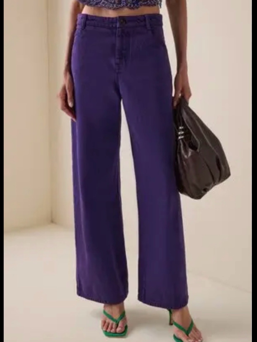 Zara Purple wide leg jeans Trousers